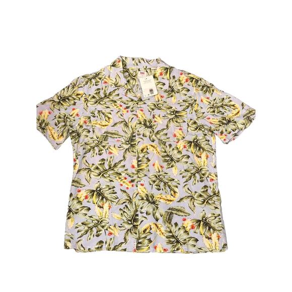Levis Shirt Mens Size‎ Small Classic Camper Relaxed Fit S/S Floral Beach NWT $54 - Picture 1 of 7